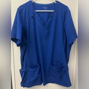 Women's Royal Blue V-Neck Top